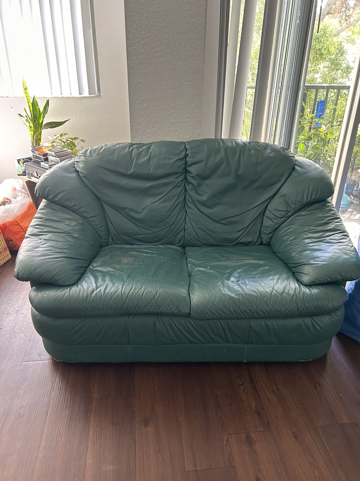 Faux Leather Couch