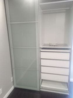 IKEA PAX Wardrobe with Sliding Glass Doors