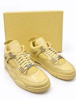 Air Jordan 4 Yellow Patent Leather Sneakers