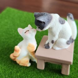 New Cat Couple Miniature Fairy Garden Miniature Dollhouse 