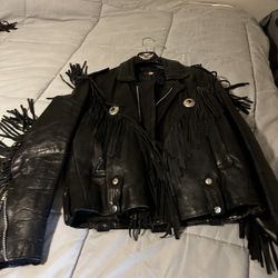 Women's Long Fringed Motorcycle Jacket