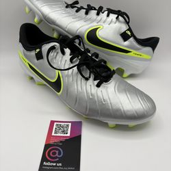 New Nike Tiempo Legend 10 Academy FG MG Mens Size 7.5, 11.5 And 12 Silver Soccer Cleats