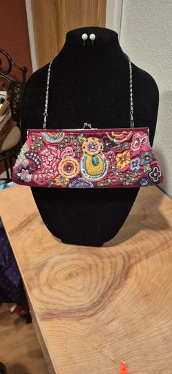 Vintage Nine West beaded clutch