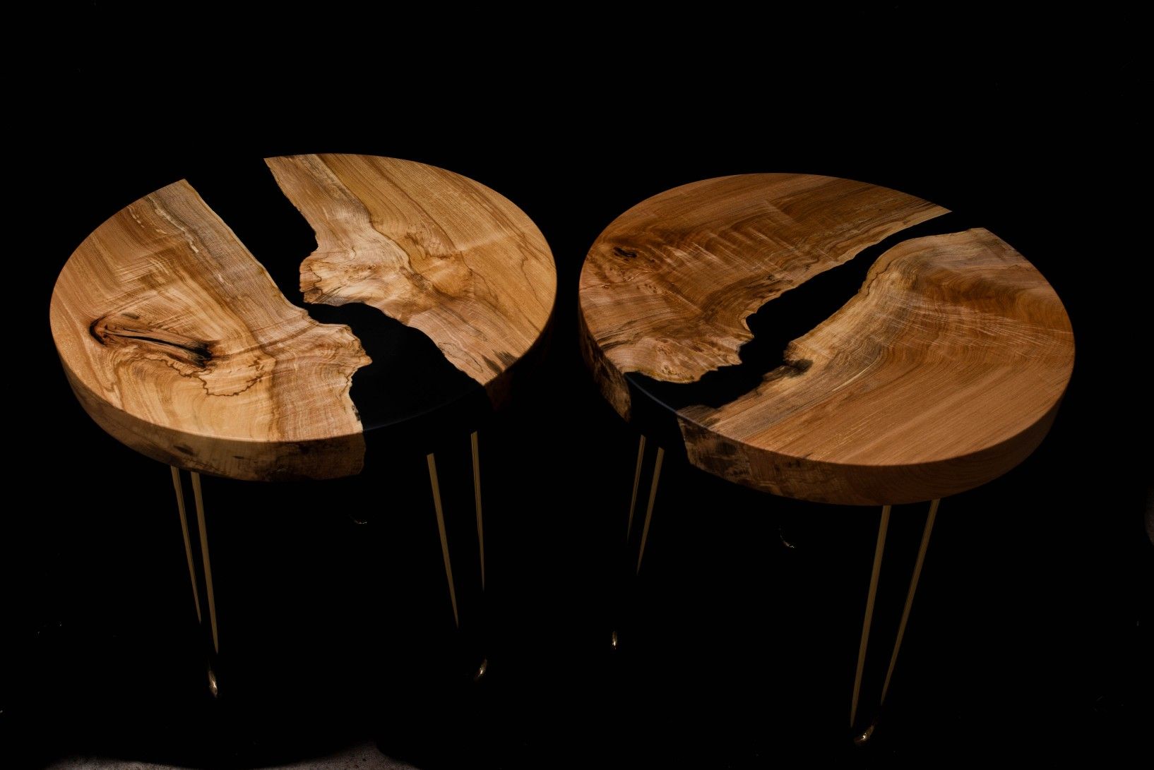 Custom made maple end tables