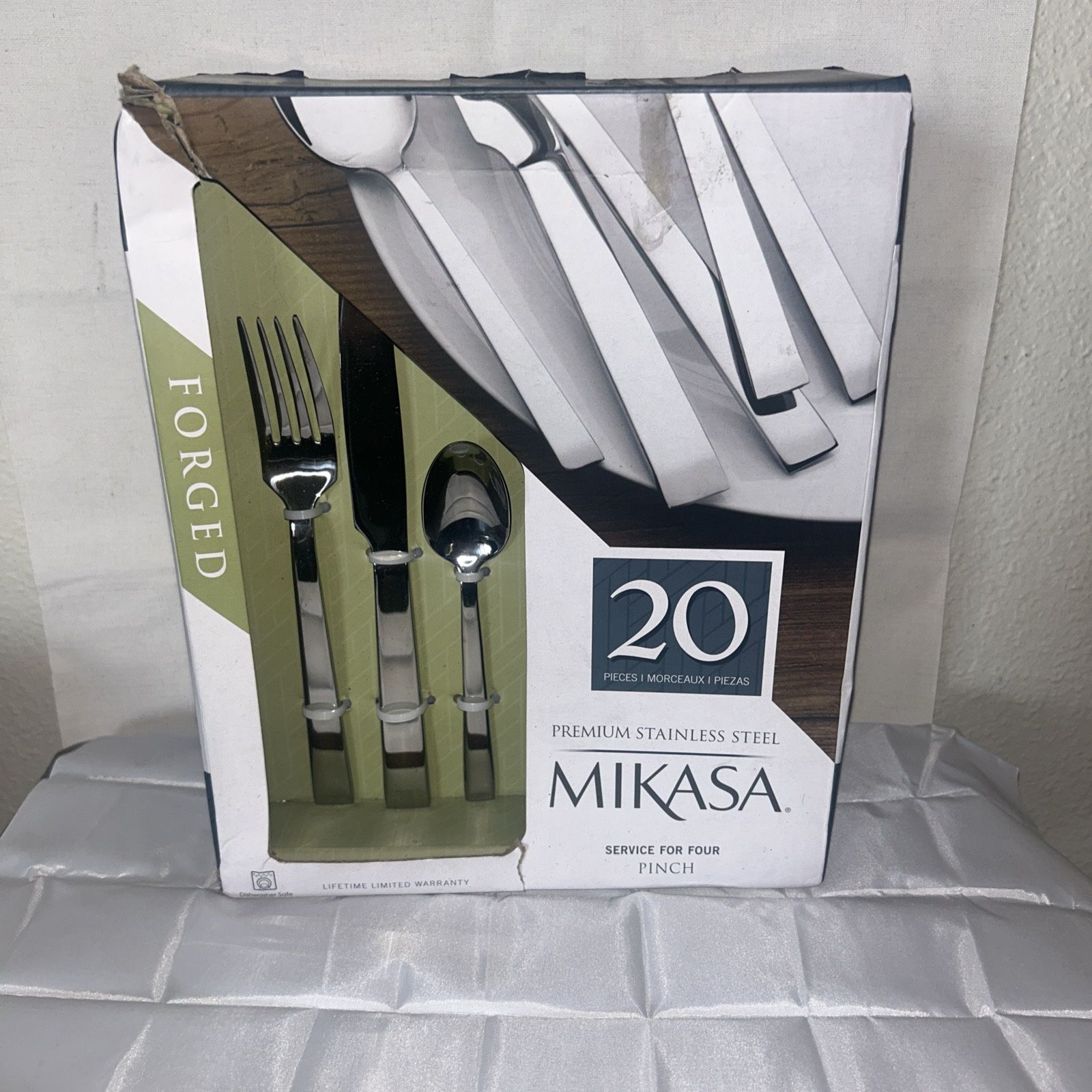 Mikasa PINCH 20 Piece Flatware Set Service for 4 Forged Stainless Steel