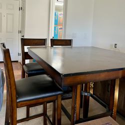 High Top Dining Set - 1 Table & 4 Chairs