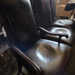 Mathis Bros Leather Chairs