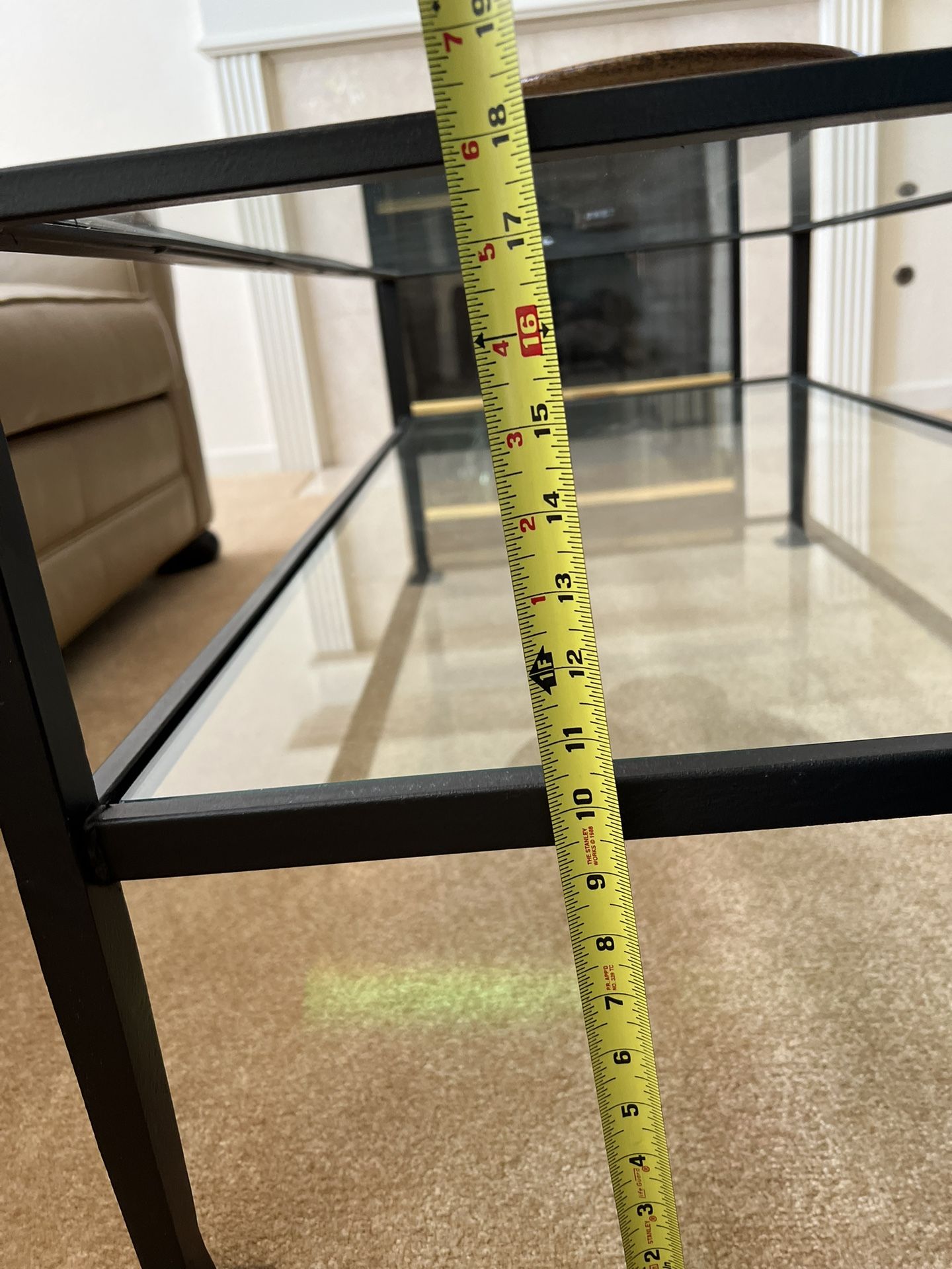 Glass Wrought Iron Coffee Table