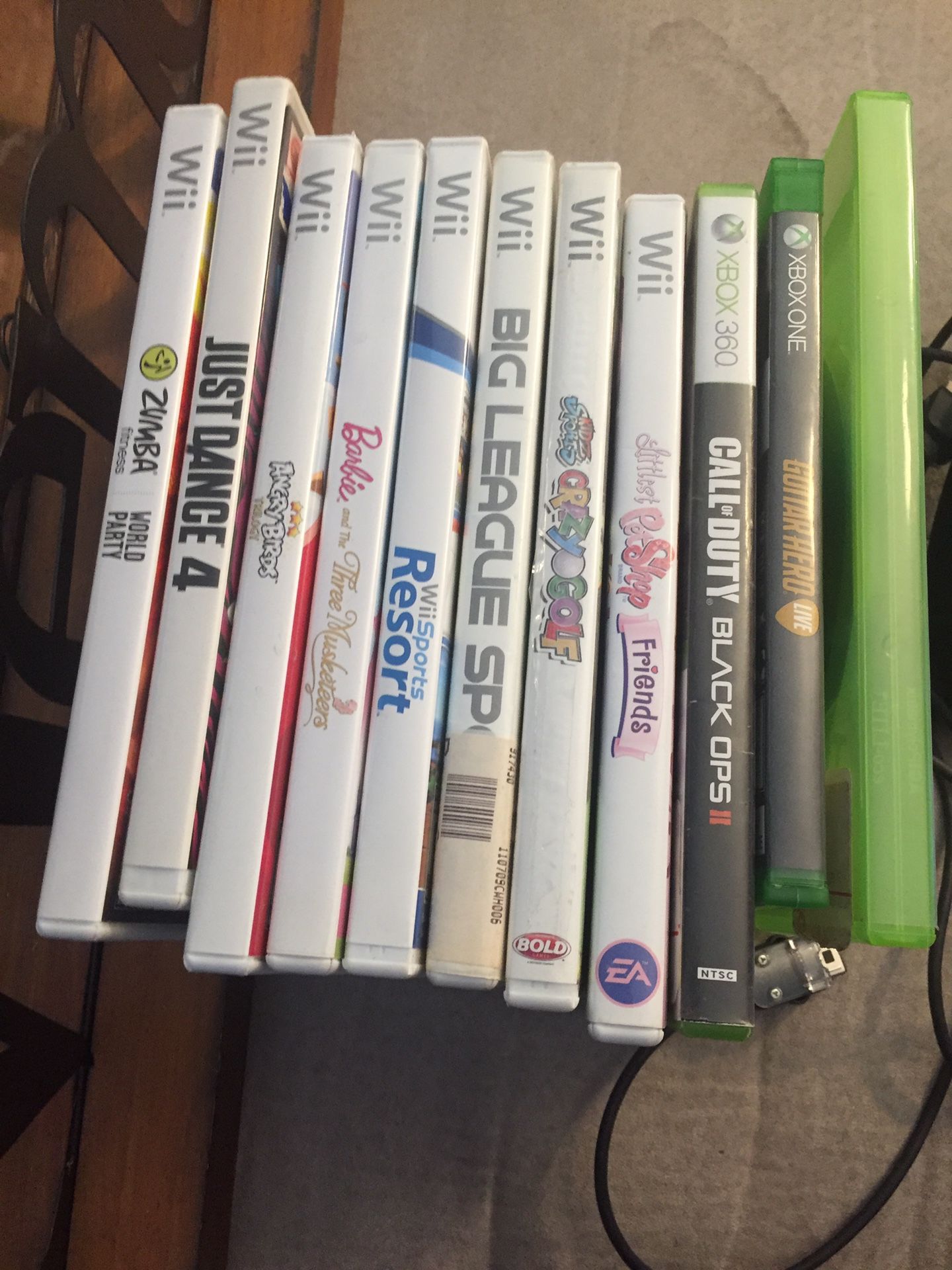 Wii, Xbox 360 and Xbox one games