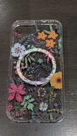 For Apple iPhone 17e  16e flowers transparent magsafe case