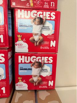 Huggies Little Snugglers Baby Diapers, Size Newborn (84 Count)