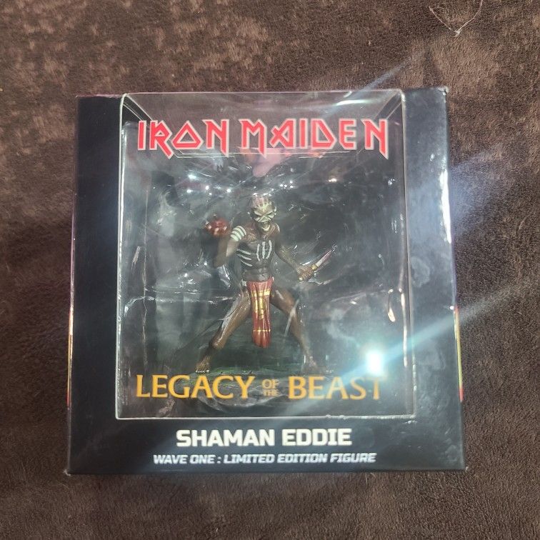$80 Iron Maiden Legacy Of The Beast Wave One Shaman Eddie Figure, Limited Edition
