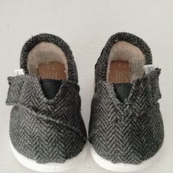 TOMS Gray Tweed Toddler Classic Slip-Ons Size 3 NEW