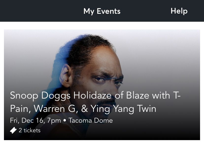 2 Snoop Dogg Tickets 