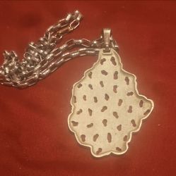Silver-Tone Pendant Necklace with Chain