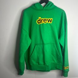 Drew House Oversized Pullover Hoodie Mens Small Green Justin Bieber Streetwear