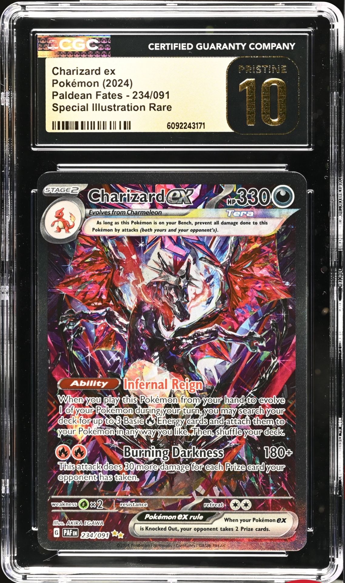 CGC PRISTINE 10 Graded Pokémon Pokemon Cards Slabs Charizard Gardevoir Paldean Mega