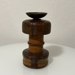 Natural Wood Candle Holder