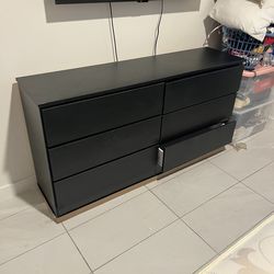 6 drawer dresser in BLACK - FAST DELIVERY!! 📦