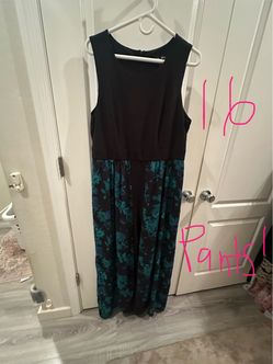 Sleeveless Maxi Pant Black Floral