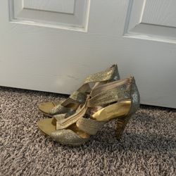 Gold Size 10 MK Heels 