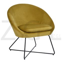 Open Box Homy Casa DOUMBIA SIENNA A Armchair "26.8'' x 28.7'' x 29.5''" Modern Velvet Accent Chair for Living Room or Bedroom