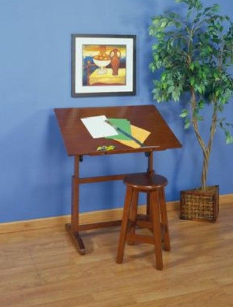 NEW "Studio Designs" Walnut Creative Table & Stool Set