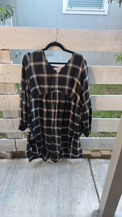 Black Plaid Dress 2XL