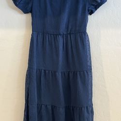 Girls, Navy Blue Dress, Size 4/5