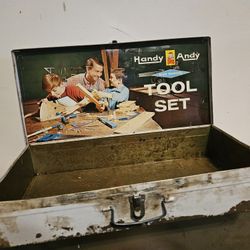 Vintage Midcentury 1960s Metal TOY BOX advertisement Collectibles 