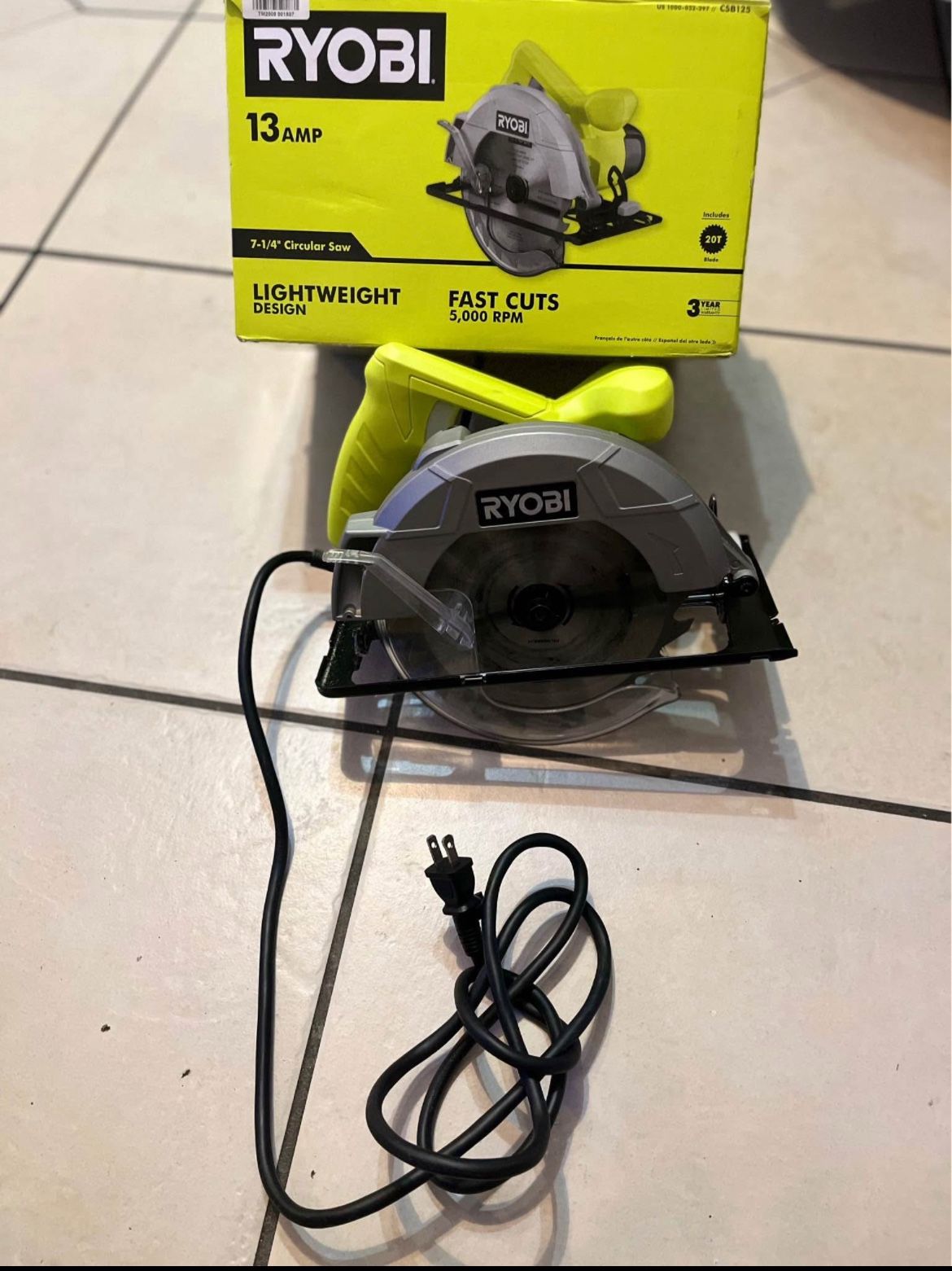 Ryobi 13amp 7-3/4 Circular saw Corded