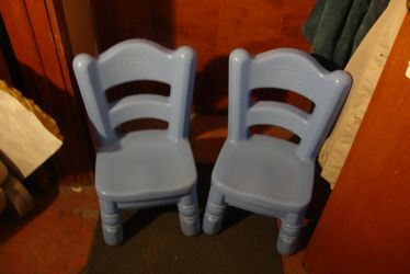 2 Little Tikes Blue Kids Chairs