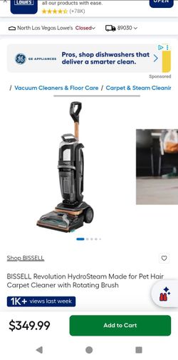 BISSELL Revolution HydroSteam Made for Pet Hair Carpet Cleaner with Rotating Brush