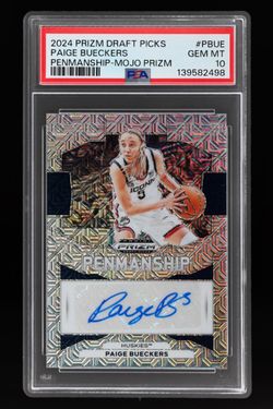 2024 Panini Prizm Draft Picks Penmanship Mojo Paige Bueckers ROOKIE AUTO Psa 10