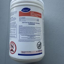 BRAND NEW UNOPENED DIVERSEY AVERT SPORCIDAL DISINFECTANT CLEANER WIPES EXPIRES 1/10/2025 160 WIPES