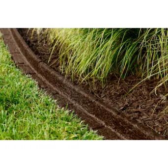 rubberific 4-ft x 3-in Brown Rubber Landscape Edging Section x 16 (64 ft)