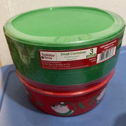 Three Holiday Containers 