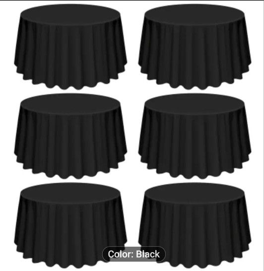 Black round tablecloths