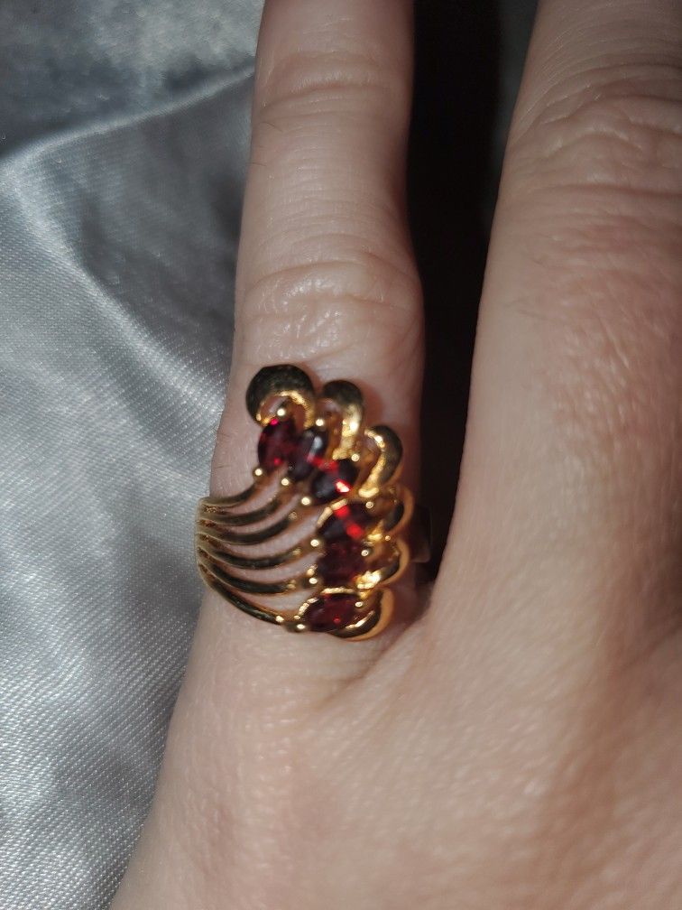 .925 Solver And Gold Plated Ring