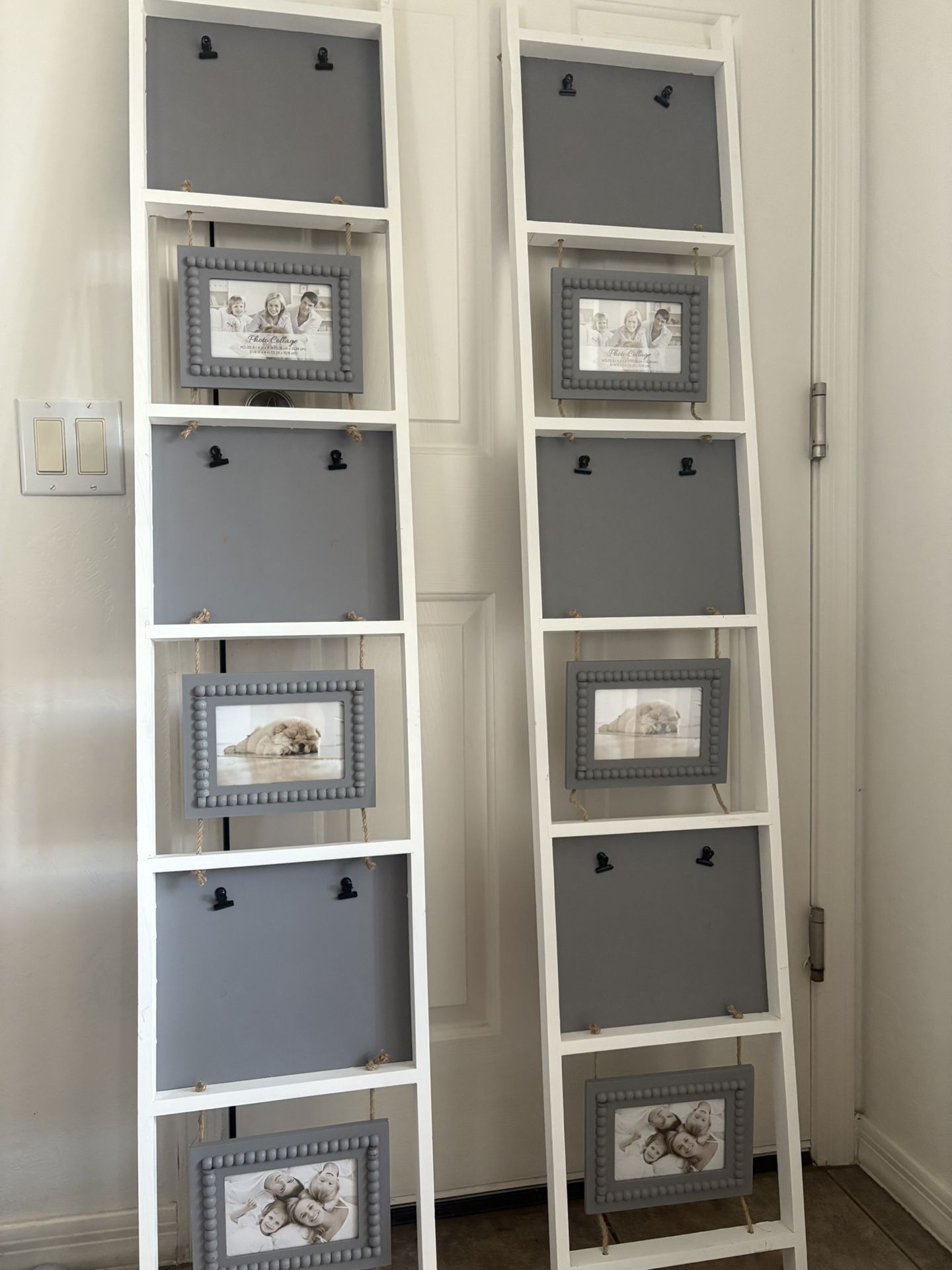 Ladder-style photo display / frame photo collage ladder