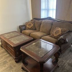 Couch, Coffee Table , & Stand 