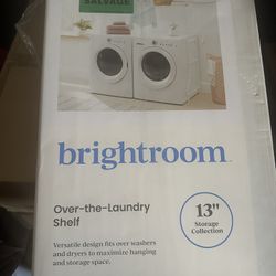 Over laundry shelf $10