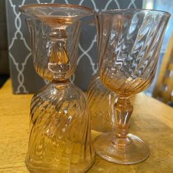 Pink Crystal Glasses