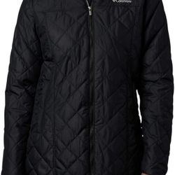 COLUMBIA WOMEN LONG JACKET FLEECE SIZE M