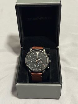 Men’s Armani Leather Watch