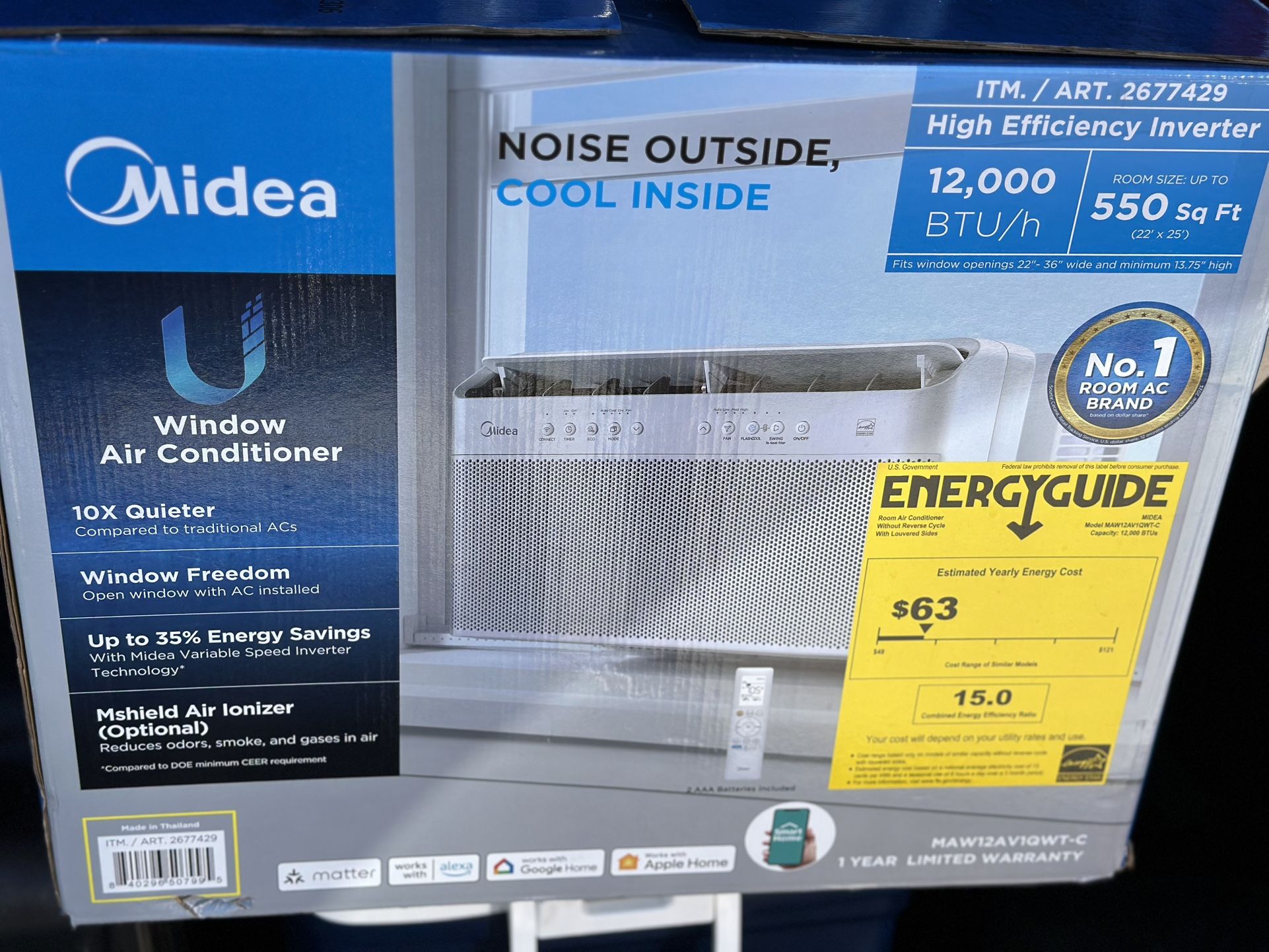 Midea 12,000 BTU U-Shaped Window AC