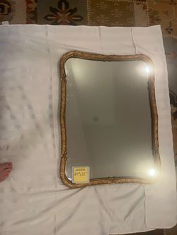 1946 Rococo Revival style gilt mirror, heavy glass in good shape + color . Beautiful frame