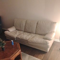 White Leather Couch