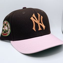 Hat Club Exclusive New York Yankees 1961 World Series Brown Pink Rose Gold SZ 7