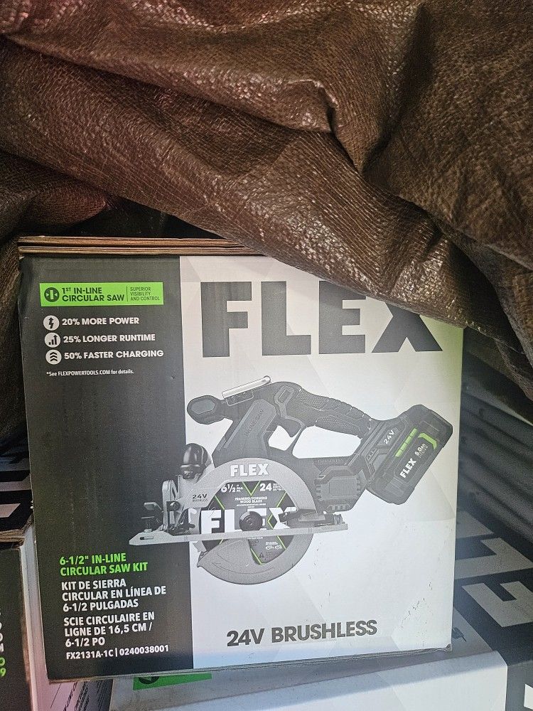 Flex 24v Power 6 1/2 In Circular Saw Kit